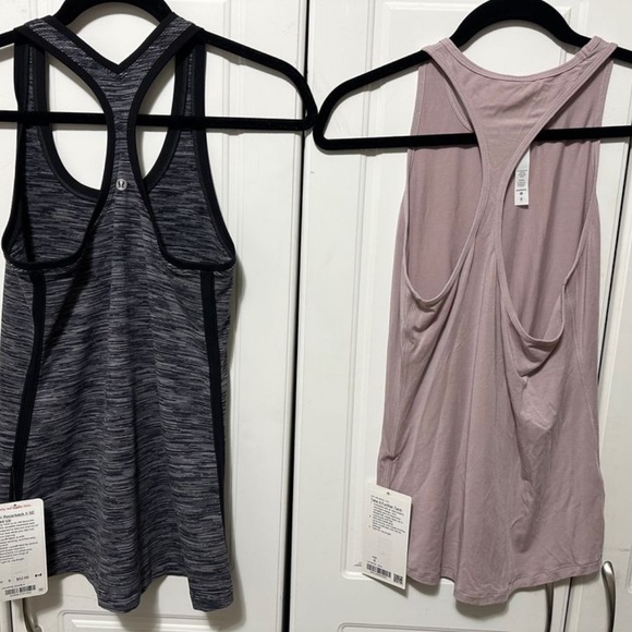 Lululemon Athletica Black and Pink Racerback Tank Tops - Picture 2 of 6